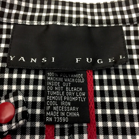 Yansi Fugel Gingham Jacket with Red Contrast - Picture 8 of 10